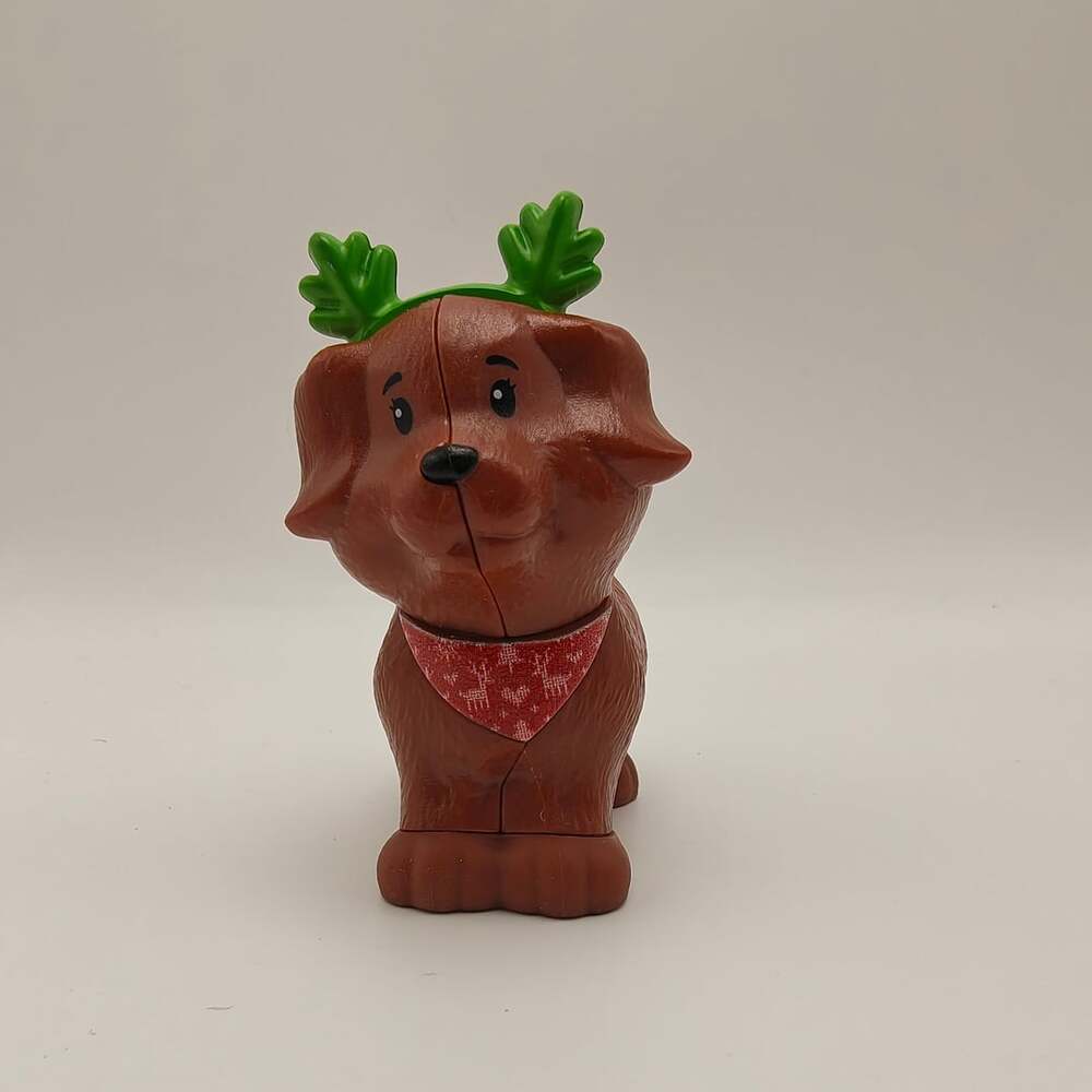 Fisher Price Little People Barbie Christmas Advent Calendar Brown Dog Figure